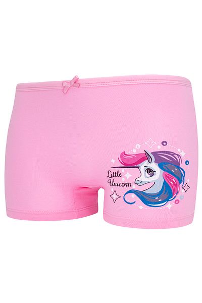 biyokids Girl's Boxer Package Mixed Color Unicorn Printed Boxer 5 Pieces 1854