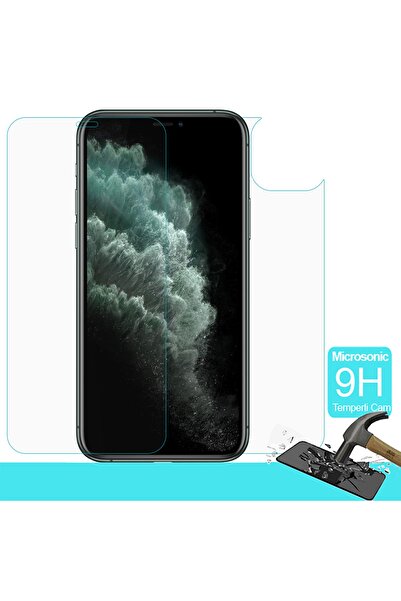 Microsonic Full Body Temperli Cam Ekran Koruyucu Iphone 11 Pro Max (6.5'') Ön...