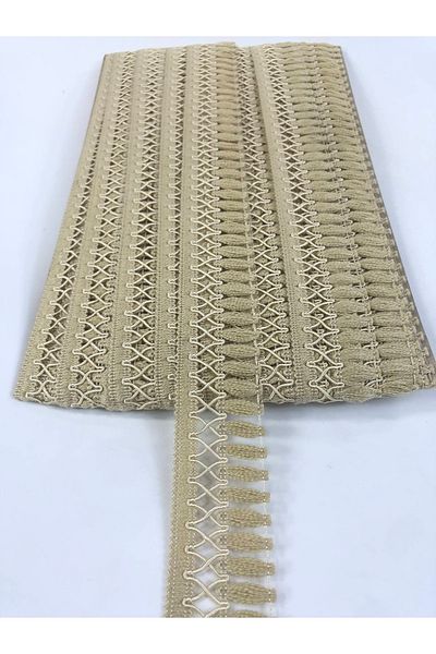 Hobigram Beige Crossed Decorative Fringe Ribbon Tassel – Special Design, Accessory, Quality Production, Eye-Catching Style