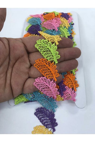 Hobigram Colorful Leaf Pattern Decorative Ribbon – Special Design, Accessory, Quality Production, Eye-Catching Style