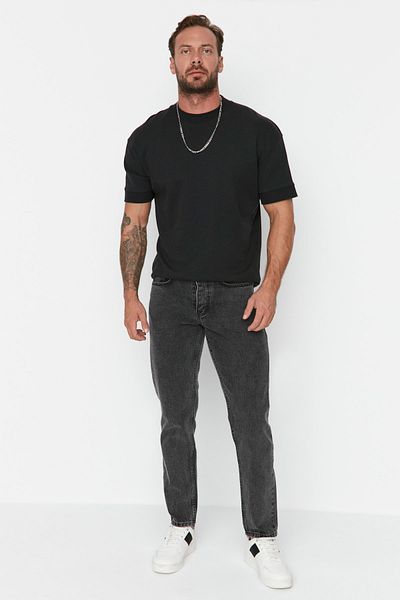 Trendyol Collection Blugi cu croială dreaptă, antracit, 100% bumbac TMNAW23JE00105
