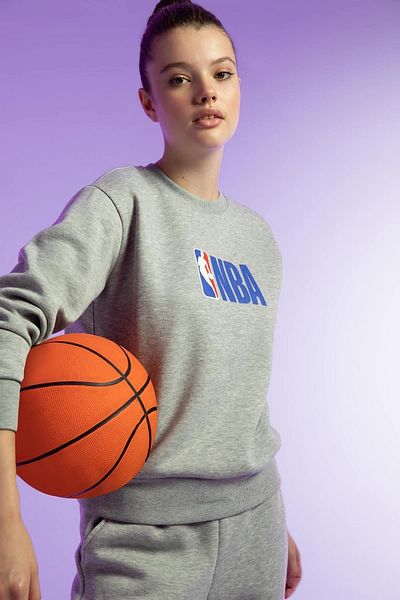 DeFacto NBA Standard Fit - Φούτερ με λαιμόκοψη