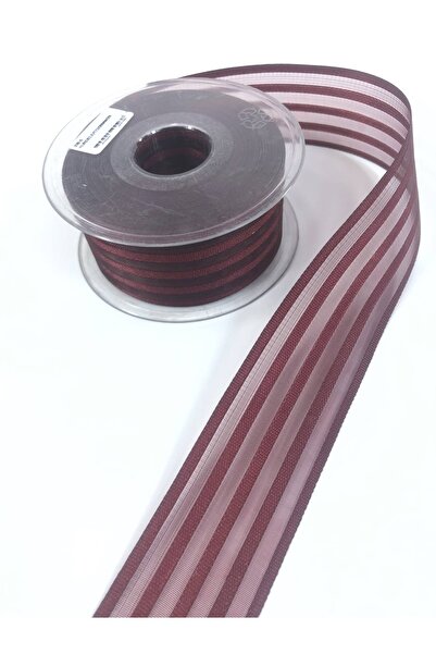 Hobigram Burgundy Five Line Satin Decoration Ribbon 5 Meters – Ribbon, Stylish Design, Women's Accessory – Ribbon –