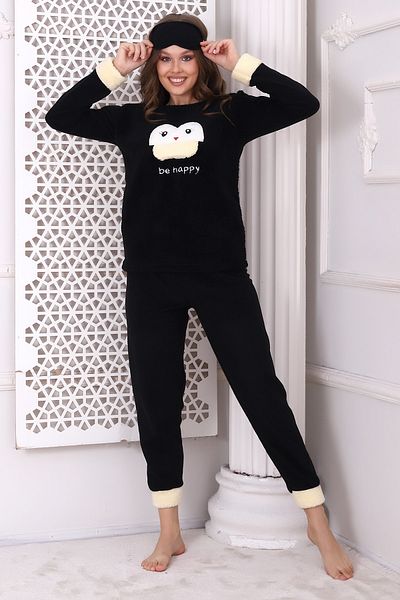 Wordex Σετ γυναικείες πιτζάμες Fawn 3028 βελούδινο Welsoft Fleece Winter Soft