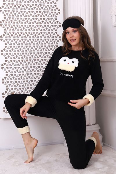 Wordex Σετ γυναικείες πιτζάμες Fawn 3028 βελούδινο Welsoft Fleece Winter Soft