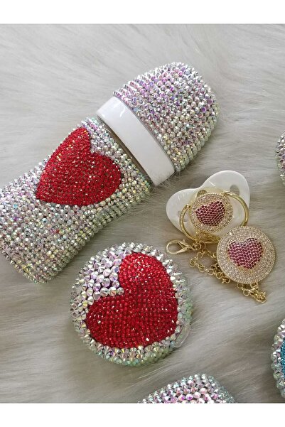 Ebrar Çeyiz Taşlı Emzik Biberon Ve Emzik Saklama Kabi