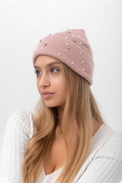Saria Moda Stylish Beret with Pearl Stone Detail