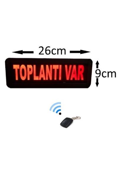 SANEC Kumandalı Toplantı Var Tabelası (kasa Ölçüsü: 9x26 Cm)