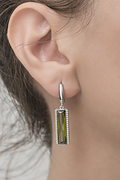 ALYANSEVİM Zultanite Baget Taşlı 925 Gümüş Küpe