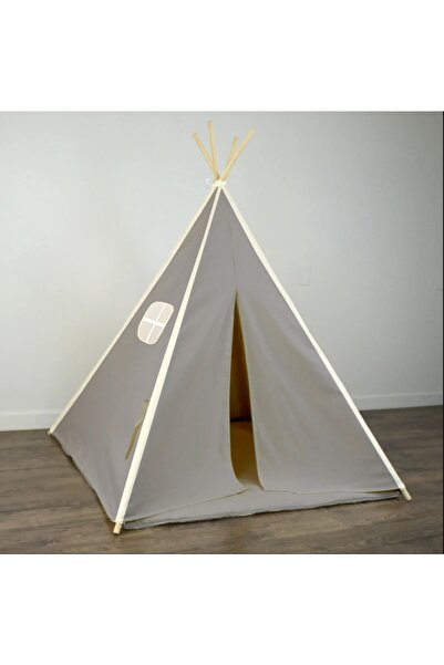 bebeğimister Pamuklu Ahşap Çocuk Oyun Evi Alanı Kızılderili Çadırı Toplanmaz ...