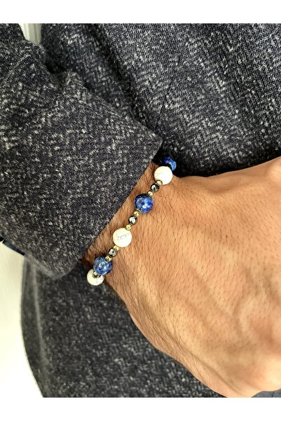 Padore Accessory Unisex - Lapis Lazuli, Jade, Hematit Detaylı, Altın Kaplama ...