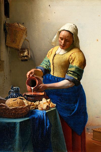 Carmen Johan Vermeer - Milkmaid Canvas Painting - Αριστούργημα
