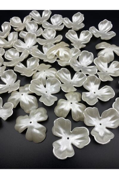 Hedef Bijuteri 25 قطعة من ثلاث بتلات كبيرة من خرز زهرة الأقحوان الكبيرة من ال...