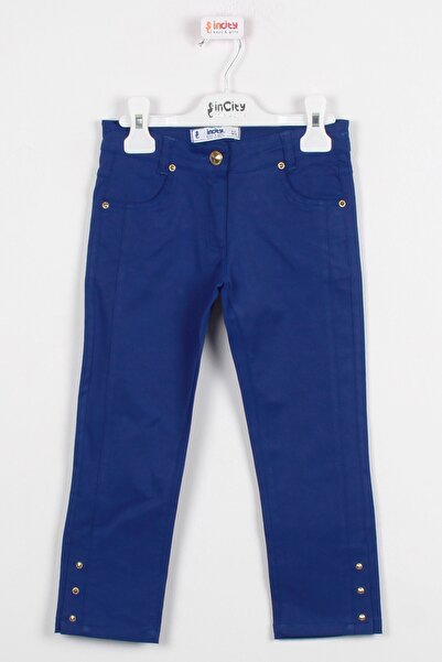 incity Kız Çocuk Paçası Zımba Detaylı Pantolon