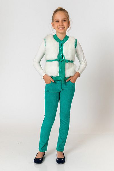 incity Girl's Skinny Velvet Trousers