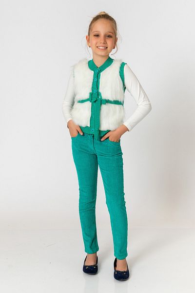 incity Girl's Skinny Velvet Trousers