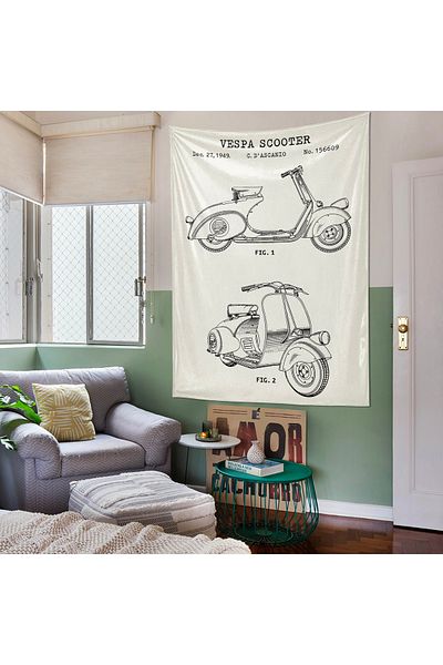 The Lucid Lab Tapet Vespa Ivory - 100 Cm X 135 Cm
