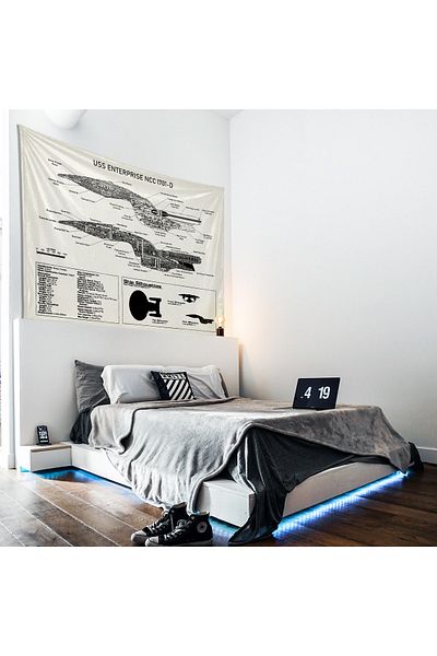 The Lucid Lab Pânză de perete Uss Enterprise Ivory - 100 Cm X 135 Cm