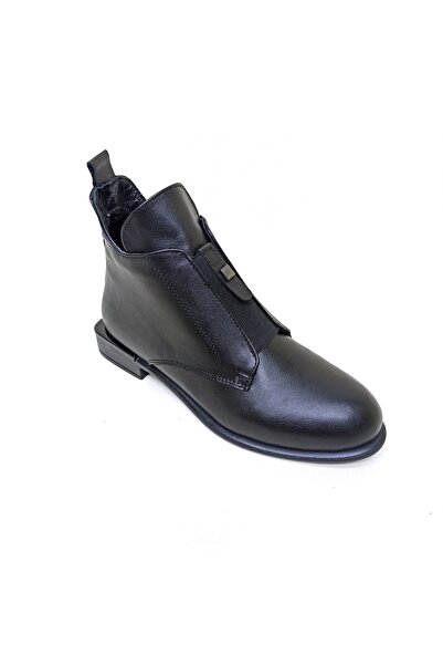 ALBİNİ Siyah Deri Kadın Bot Ayakkabı