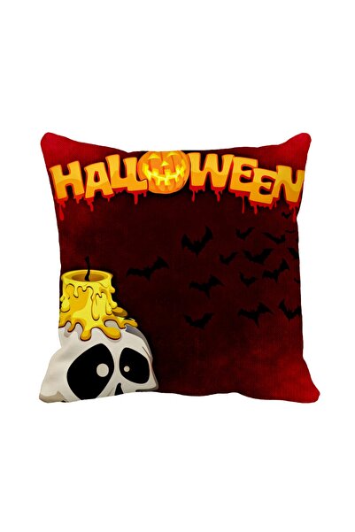 QueenHome Halloween Husă decorativă unică pentru pernă cu model de Halloween