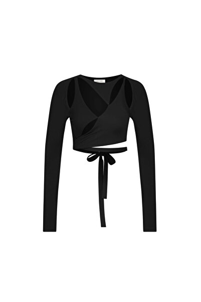 IAMNOTBASIC Kadın Siyah Alexis Üst