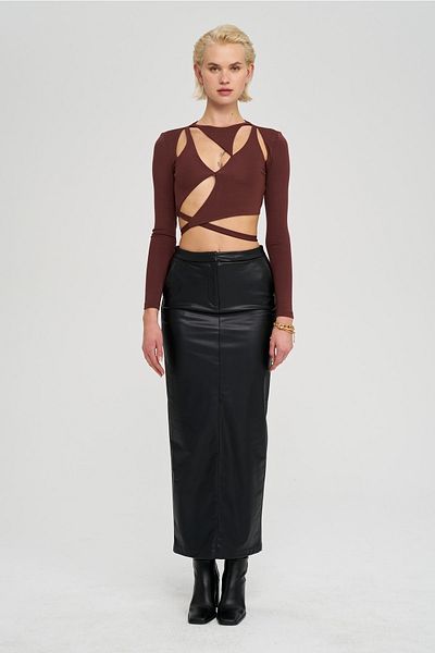 IAMNOTBASIC Women's Brown Alexis Top