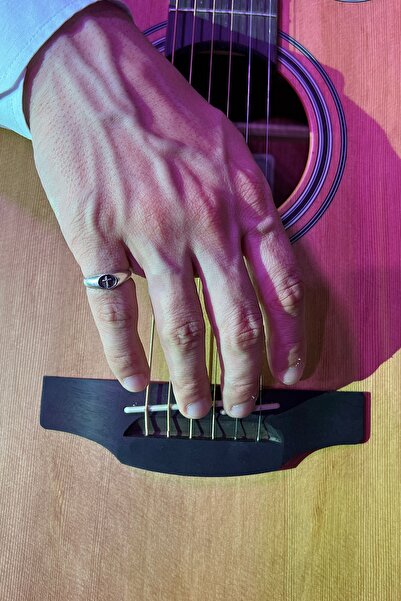 CAPO by Aytaç Yamaç Serçe Parmak Haç Yüzük Ayarlanabilir Minimal Haç Yüzük