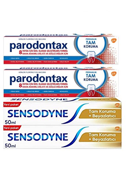 Sensodyne Tam Koruma Ve Beyazlatıcı Diş Macunu + Parodontax Ferahlık Tam Koru...