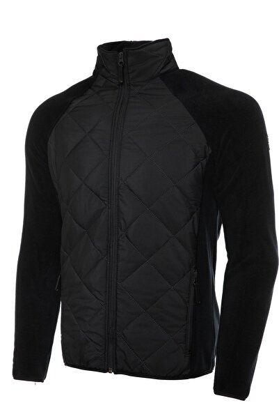 GHASSY CO. Erkek Yalıtımlı Hibrit Yürüyüş Hafif Şişme Tam Fermuarlı Polar Ceket