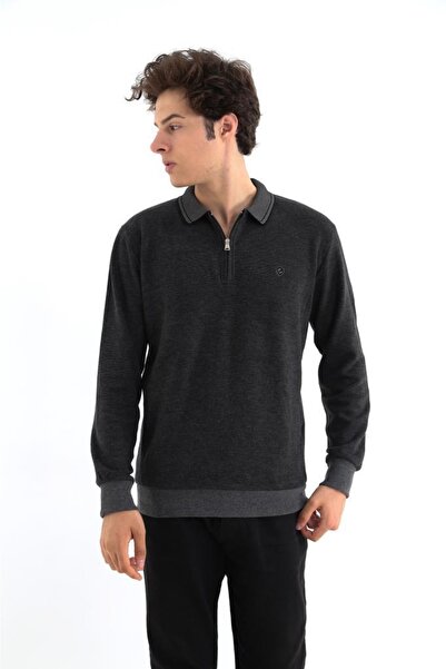 Rey Polo Polo Neck Zipper Detailed Sweater