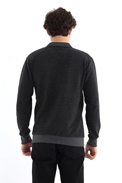 Rey Polo Polo Neck Zipper Detailed Sweater