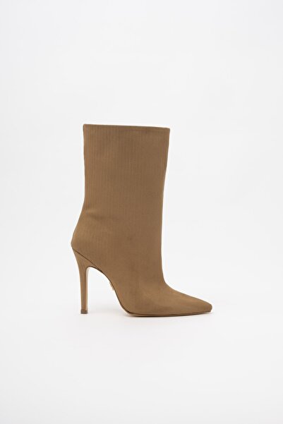 AYAKKABI PRENSİ Aplopa Camel material reiat Suet 10 Cm Ghete și botine de dam...