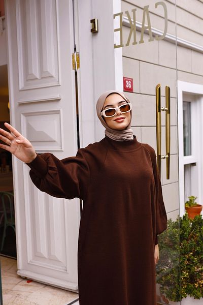 lurex moda Φόρεμα πλεκτό με μπαλόνι