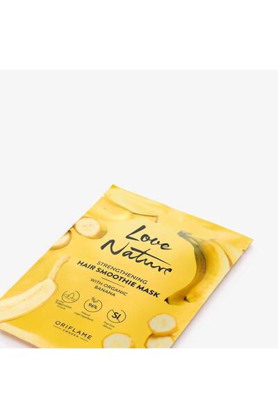 Oriflame قناع تقوية الشعر العضوي من Love Nature يحتوي على موز