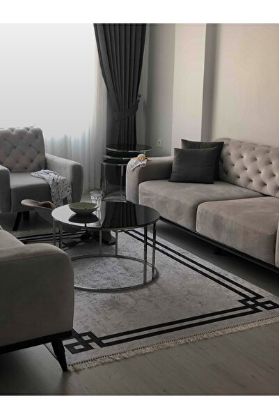 ALLGELSİN Yıkanır Kaymaz Taban Salon Oturma Odası Halısı Ve 3'lü Yatak Odası ...