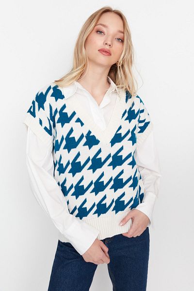 Trendyol Collection Strickweste - Grün - Regular Fit
