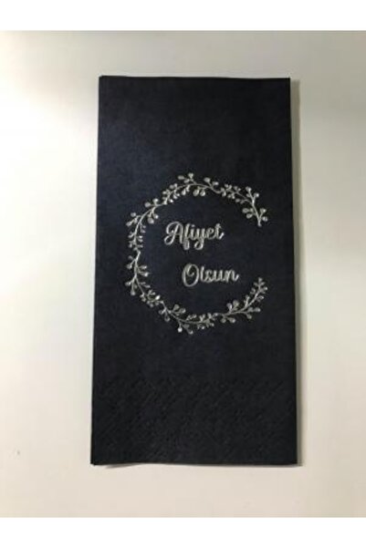 kidspartim منديل أسود مذهّب باللون الفضي