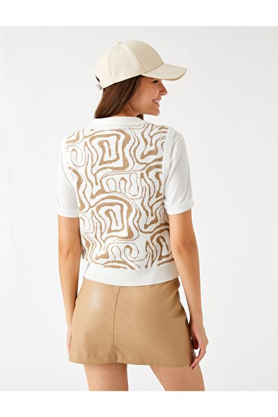 Koton Patterned Polo Neck Sweater