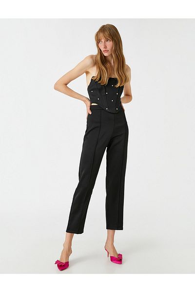 Koton Gerippte Crop-Hose