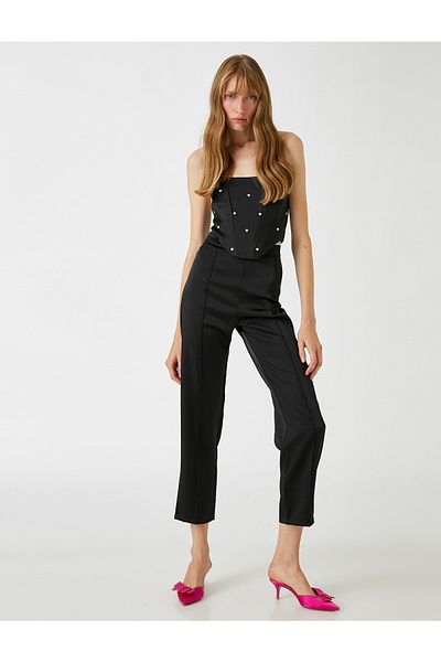 Koton Gerippte Crop-Hose