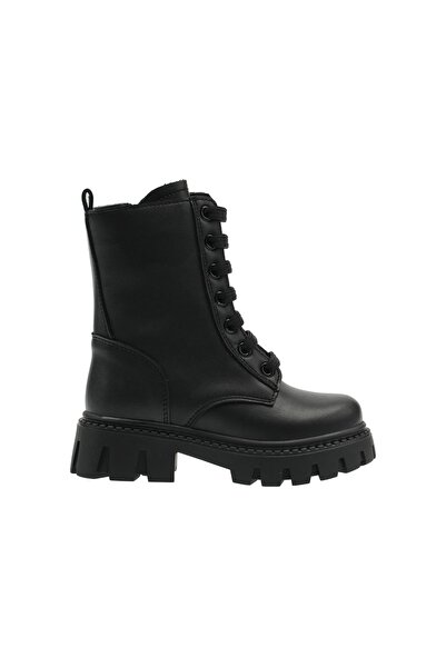 Panço Kız Çocuk Bağcık Ve Fermuar Detaylı Postal Bot