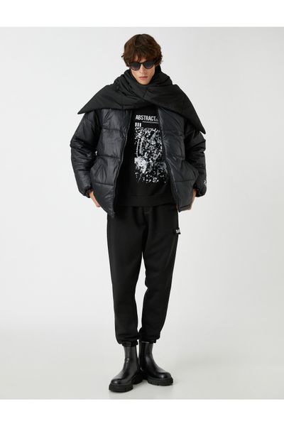 Trendyol Collection Black Shiny Reflective Print Detailed