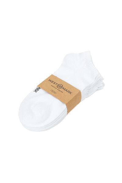 WESTMARK LONDON Men's Better Cotton 6-Piece Sneaker Socks Set White