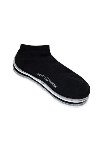 WESTMARK LONDON Мъжки комплект чорапи Better Cotton, 6 части, черно-бяло-сив меланж