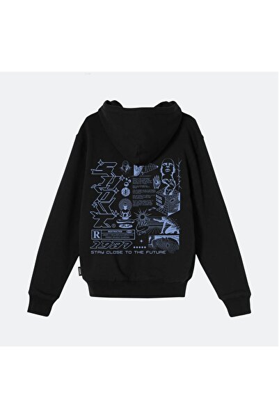 Shout Oversize Stay Close To The Future Zip Up Hoodie