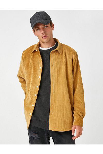 Koton Corduroy Shirt Long Sleeve