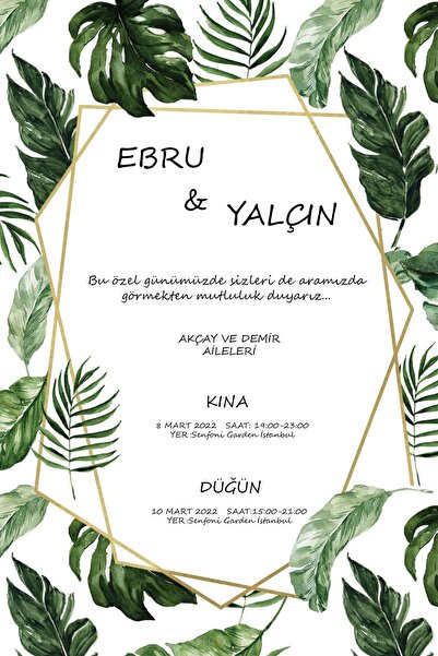 Belinay Düğün Davetiyesi 106 03 (1000 ADET)