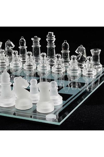 hediyeconcepti Professional High Quality Glass Chess Set