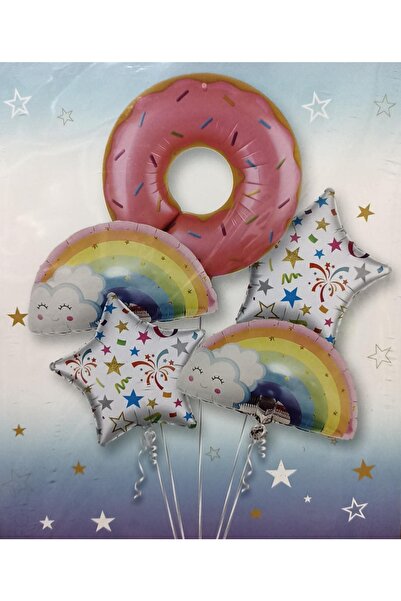 Party City مجموعة بالونات دونات 5 فويل