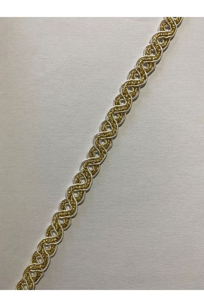 Öztürk Seam Sealer Decorative Ribbon Yellow Glitter. 13mmx4meter. White.